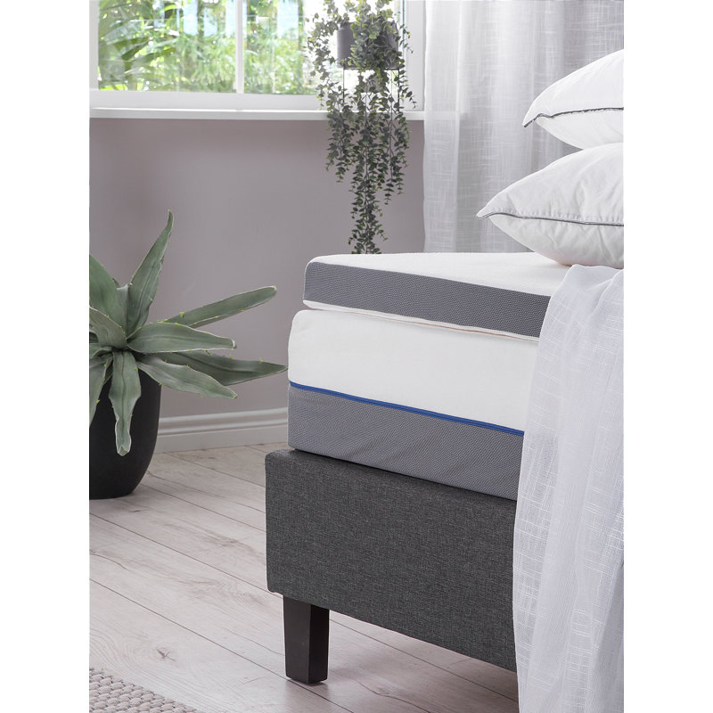 Bournon 6cm Memory Foam Mattress Topper, European Single (90 x 200 cm)