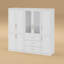 Armoire multifonctionnelle avec tiroirs H 74,9 po x l 79,3 po Ashling