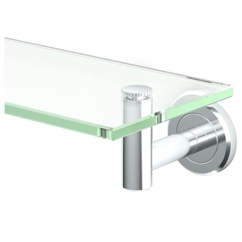 Wall Mounted Glass Shelf | 8 mm Thick Tempered Glass Shelf, Chrome
