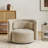Elora Modern Swivel Accent Armchair With Lumbar Pillow And Metal Base-119691908