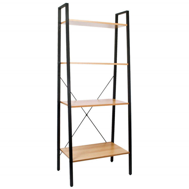 Jordann 147cm H x 60cm W Ladder Bookcase, Brown