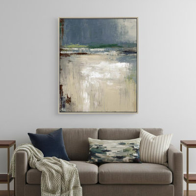 «Abstract Landscape Silver Floater Frame», art mural