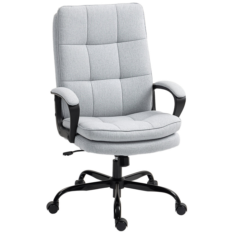 Linen Office Chair, Grey