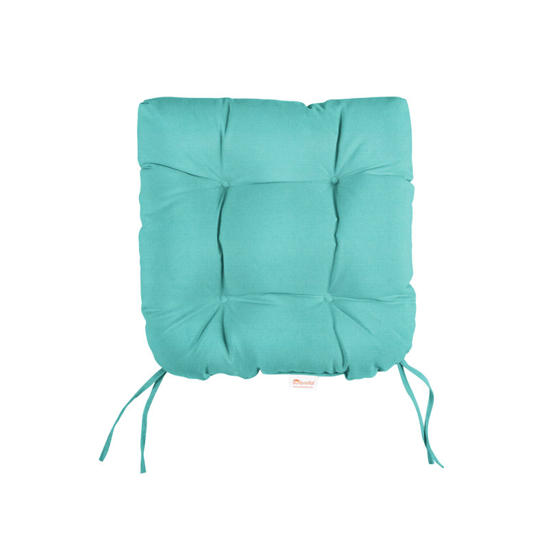 Tufted Outdoor Sunbrella Seat Cushion, 16" W, Canvas Aruba Sunbrella® Canvas