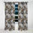 Grey And Gold Crystal Reflections Glam - Glam Feather Abstract Velvet Blackout Curtain - 1 Panels-107535298