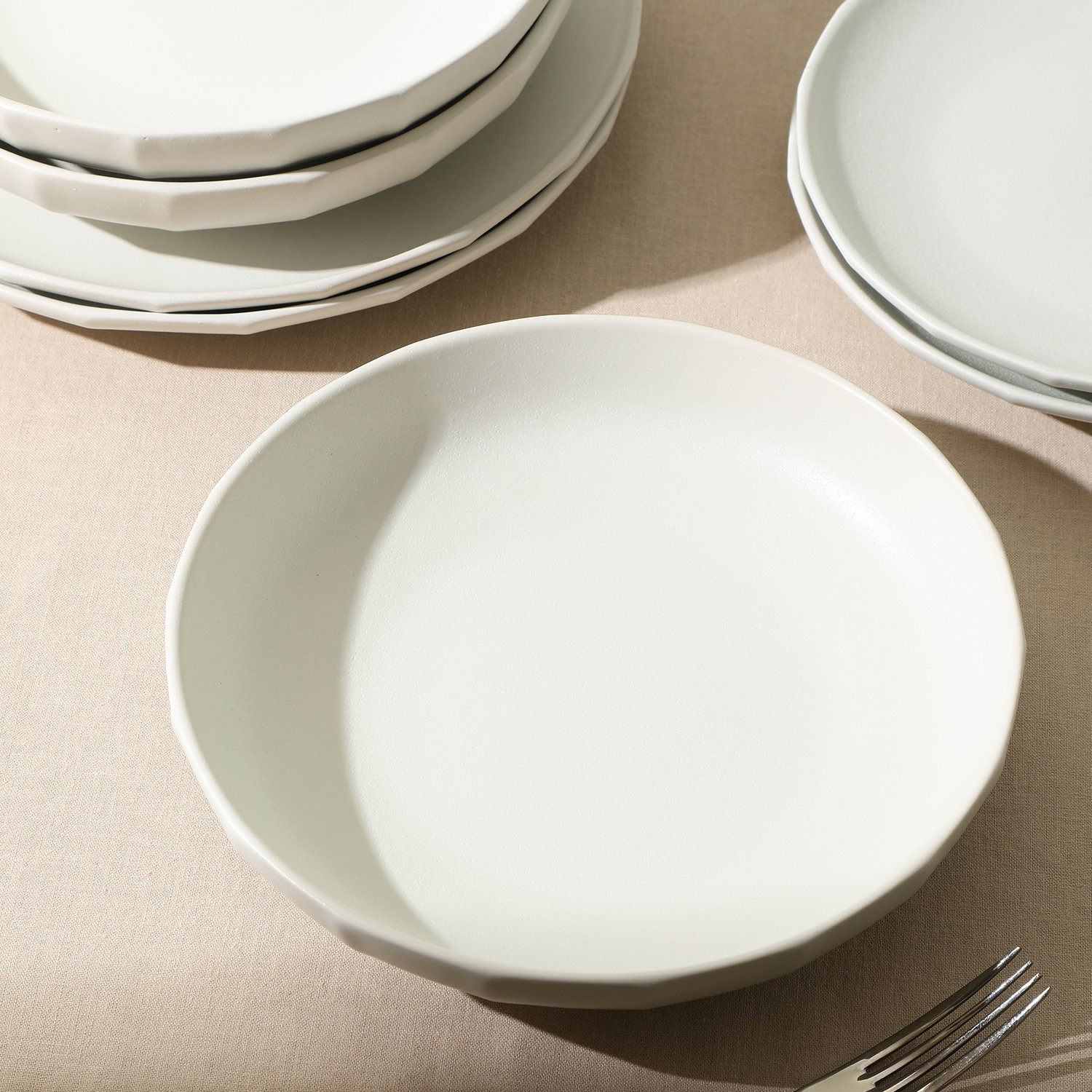 Rio Stoneware Pasta Bowl, Beige