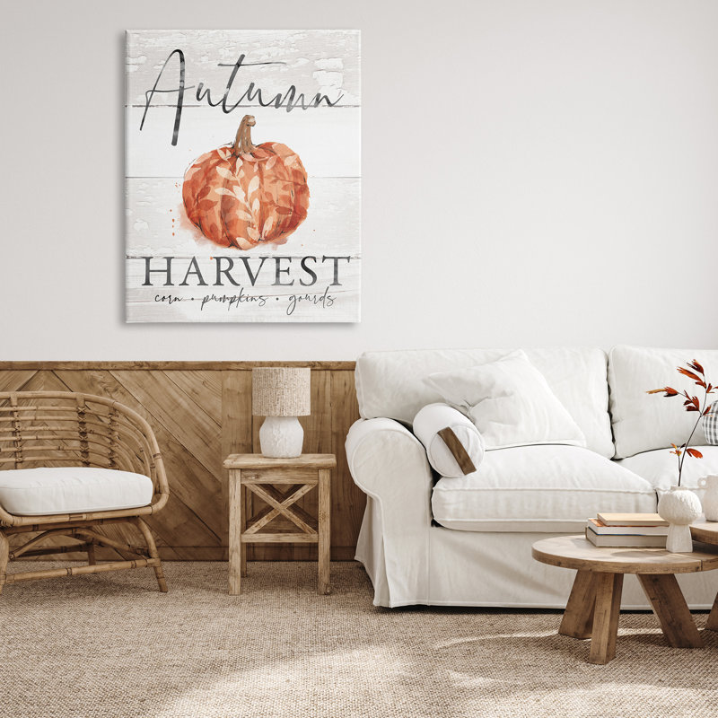 Récolte d'automne - Style rustique de saison, Toile tendue, H 48 po x l 36 po x P 1,5 po