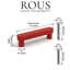 Poignée d'armoire moderne de style Mid-Century ROUS, 3,5 po, rose (rouge)-111786461-112500723