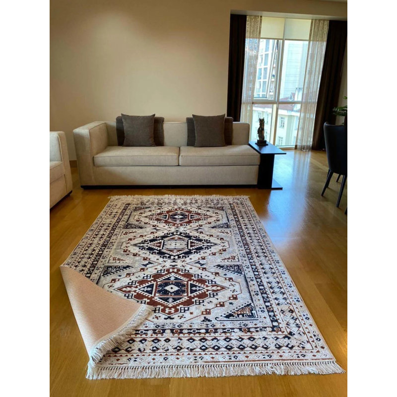 Lao Performance Washable Moroccan Indoor / Outdoor Rug, Runner 3'11" x 11'6"