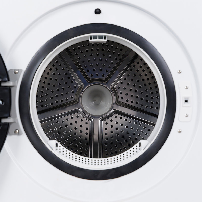 24" White Front-Load Vented Dryer with Moisture Sensing