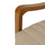 Fauteuil inclinable manuel en tissu et bois