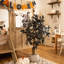 Ficus artificiel noir d'Halloween avec tronc naturel-1771744911