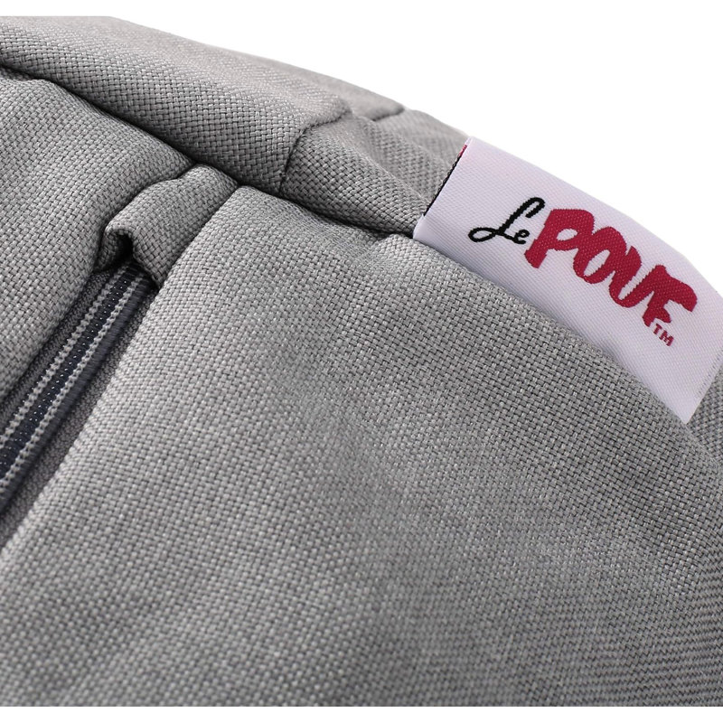 Grey Bean Bag - Sophisticated Look And Incredible Comfort 34" Width X 25" Height Depth Modern Enhance Your Interior Space 100% Cover