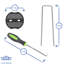 Harbour Housewares 20 Garden Pegs, 20 Buffer Washer Plate & Removal Tool Set