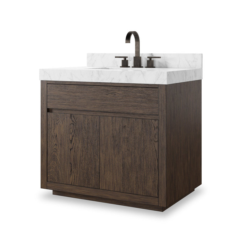 Everett 36'' W Single Vanity, Satin Espresso Oak