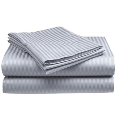 100% Cotton Sateen Striped Sheet Set