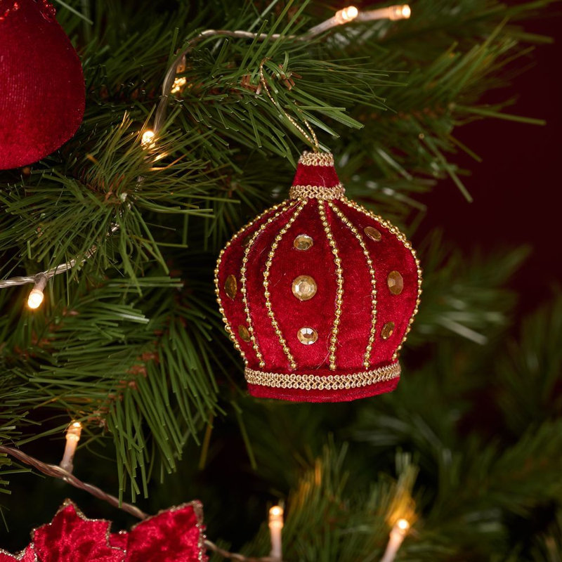Red Velvet Crown Hanging Decoration