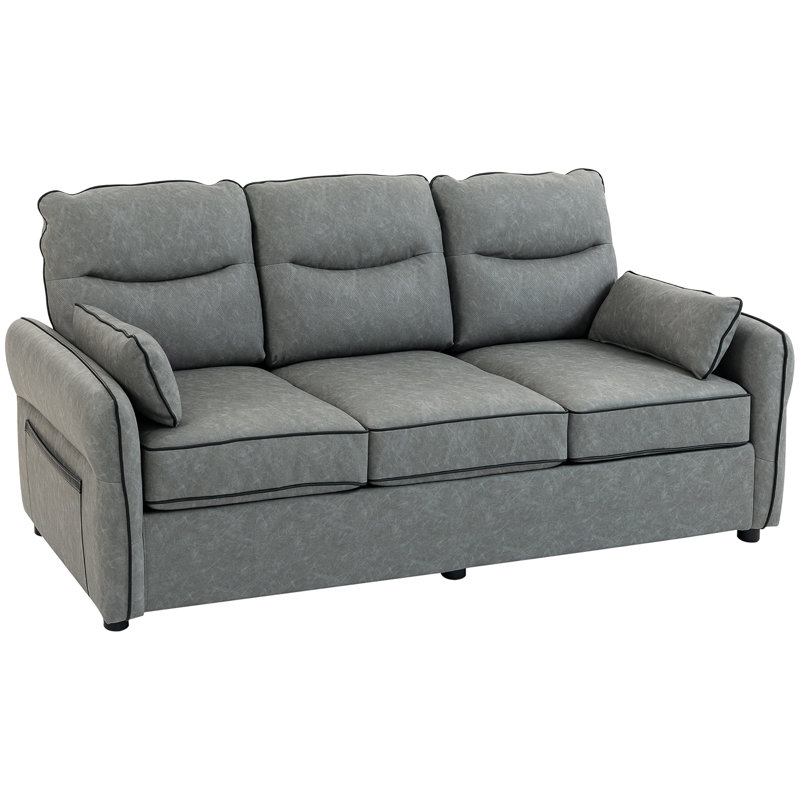 3 Seater Faux Leather Sofa