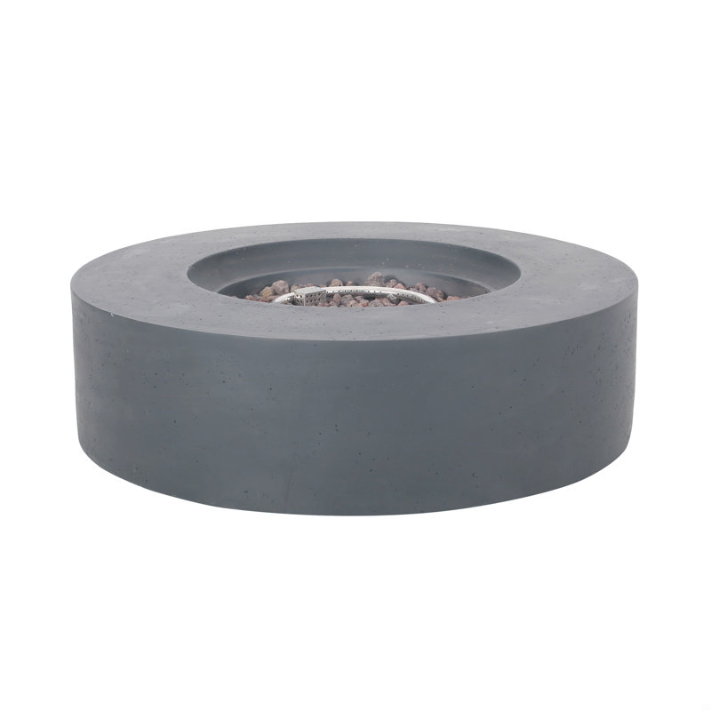 31" Round Mgo Fire Pit- 40 000 Btu, Gray