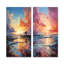 Au-delà du coucher de soleil - ensemble de 2 reproductions d'art mural plage-916600673-916600676