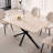 55.1" Rectangle Dining Table for 2 4, Small Mid Century Modern Kitchen Table with Metal Cross Legs for Apartment, Dining Room-233314584