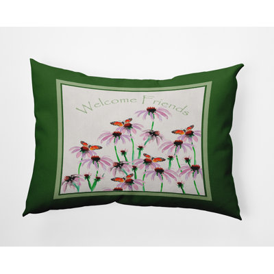 Floral Polyester Throw Pillow