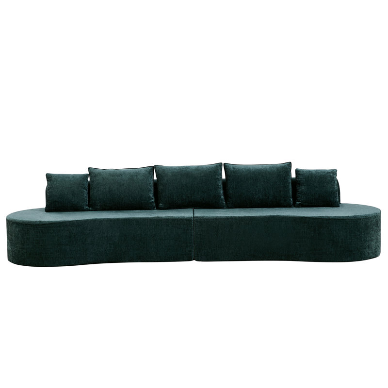 Canapé modulaire à courbure modulaire Boneless, Vert foncé