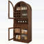 Armoire de bar haute et arquée pour un rangement et une présentation élégants-1292039370