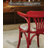 Retro Red Solid Wood Beech Soft Upholstered Armchairs