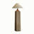 Beige + Brown Linen + Solid Wood Free form Floor Lamps