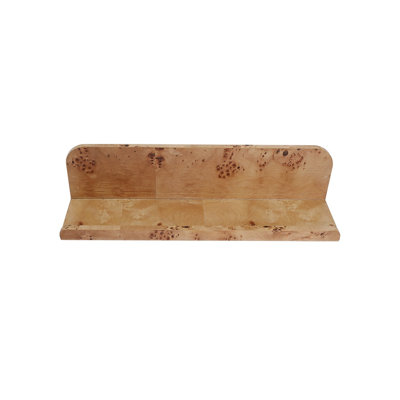 Burl Wood Finish Floating Wall Shelf, 18.9 x 4.7 x 4.7 Inches, Brown MDF Decorative Ledge