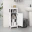 Armoires | Armoire de rangement autoportante moderne à une porte avec tablette ajustable L 12,6 po x l 11,8 po x H 33,5 po | Blanc cassé | Panneau de fibres à densité moyenne