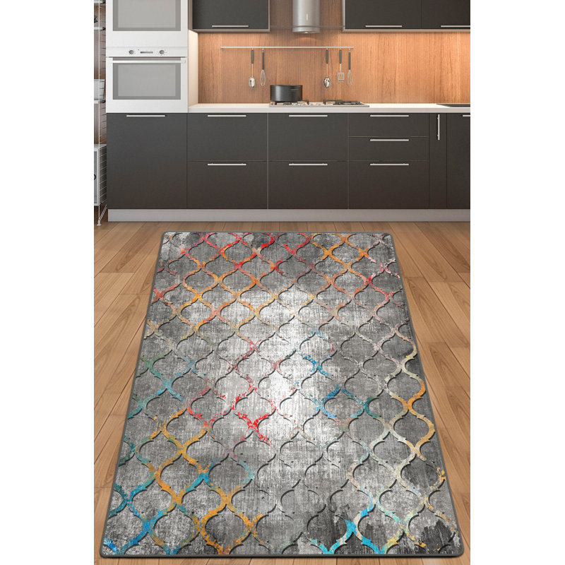 Antibacterial Hall Carpet, 3.3 x 6.6 Feet, 100% Polyester, 0.4 Inch Pile Height | Non-Slip Underside, Machine Washable at 86°F | Durable, Easy to Clean, Perfect for High Traffic Areas, Modern Design