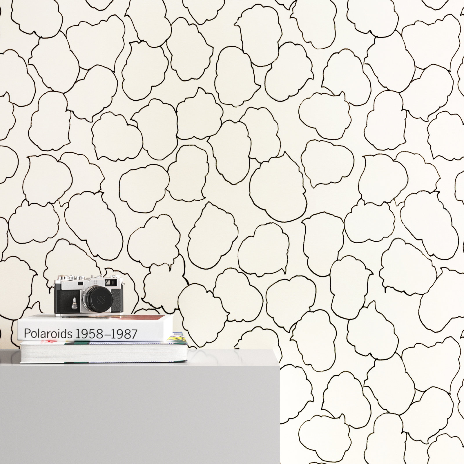Armes Abstract Wallpaper, Cream/Black