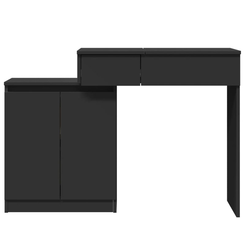 Dressing Table with Mirror, Black