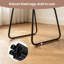 Chaises de salle à manger avec siège en similicuir et base en métal noir, ensemble de 4 chaises rembourrées-458943658