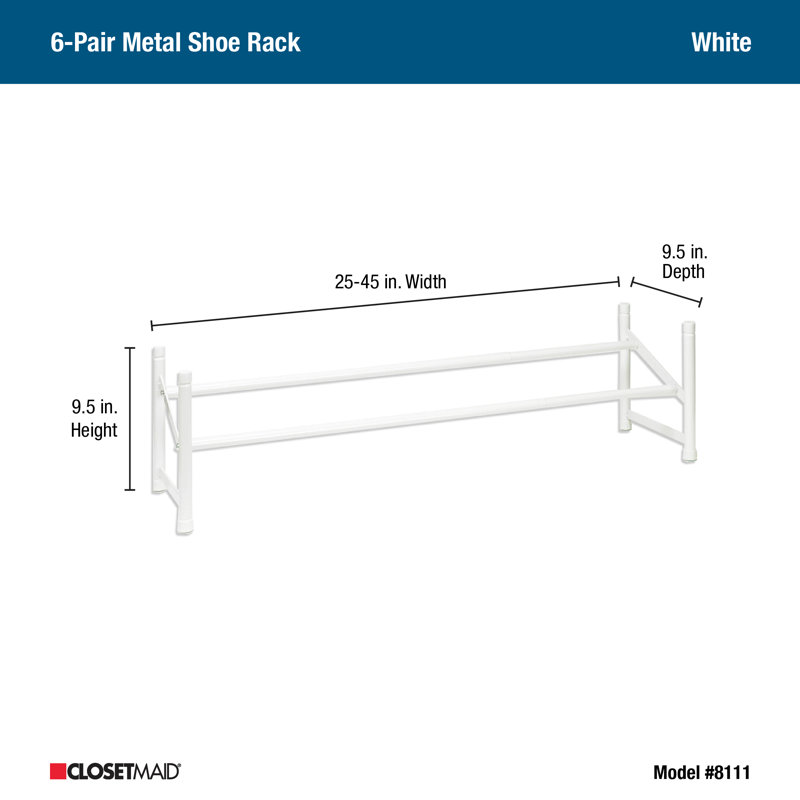 Stack and Expand 6-Pair Shoe Rack