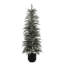 SEASONAL GREENERY TREE CEDAR FLOCKED POT 4FT