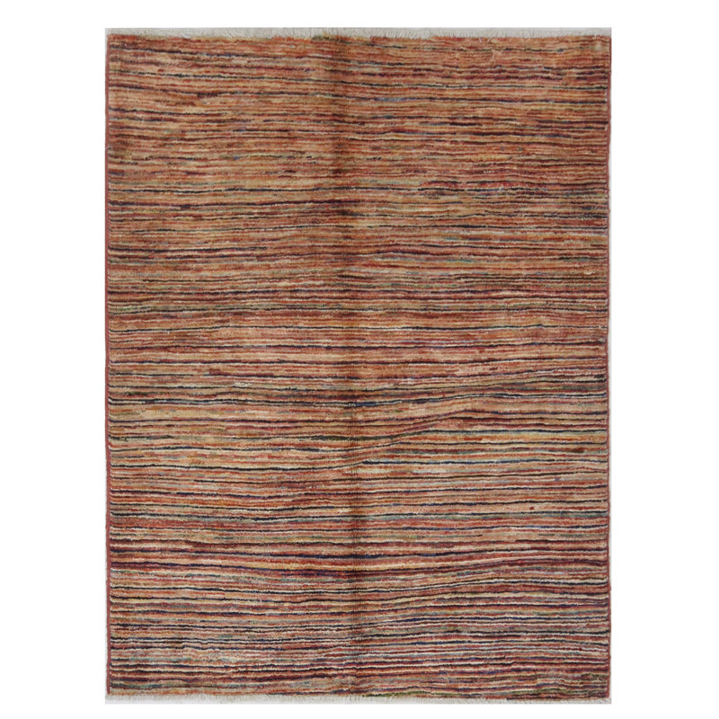 High-Quality Hand-Knotted Navy And Red Area Rug