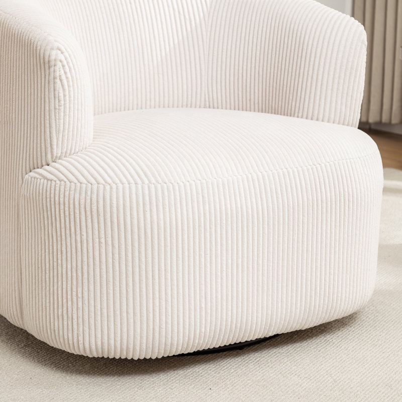 Pietsch Upholstered Swivel Barrel Chair