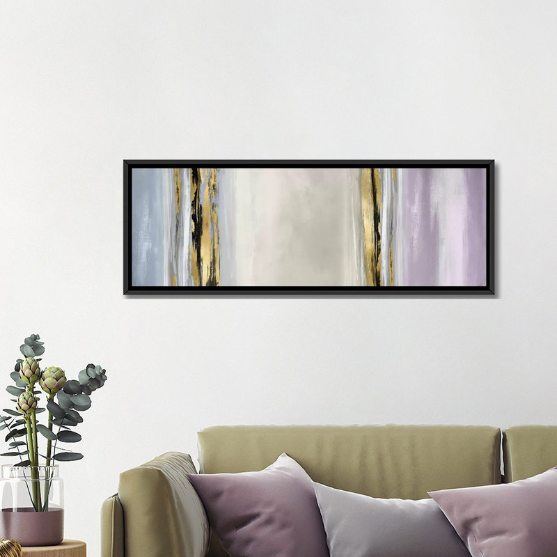 " Vertical Motion " by Allie Corbin, 24" H x 72" W x 1.5" D, Black Framed Canvas
