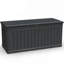 Coffret de terrasse XXL étanche et robuste en résine avec couvercle verrouillable, noir