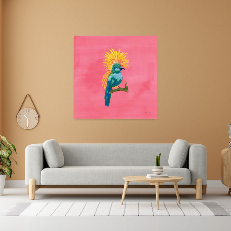 Oiseaux du paradis III, art tropical, H 48 po x l 48 po