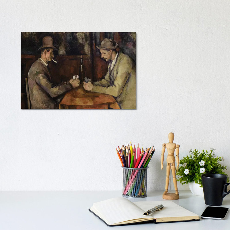 The Card Players, 1893-96 by Paul Cezanne - Wrapped Canvas Gallery-Wrapped Canvas Giclée, 20.32 cm H x 30.48 cm W