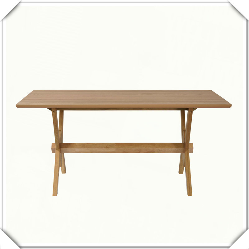 Double V Table de salle à manger Robuste, durable, pratique, polyvalente et compacte, Naturel