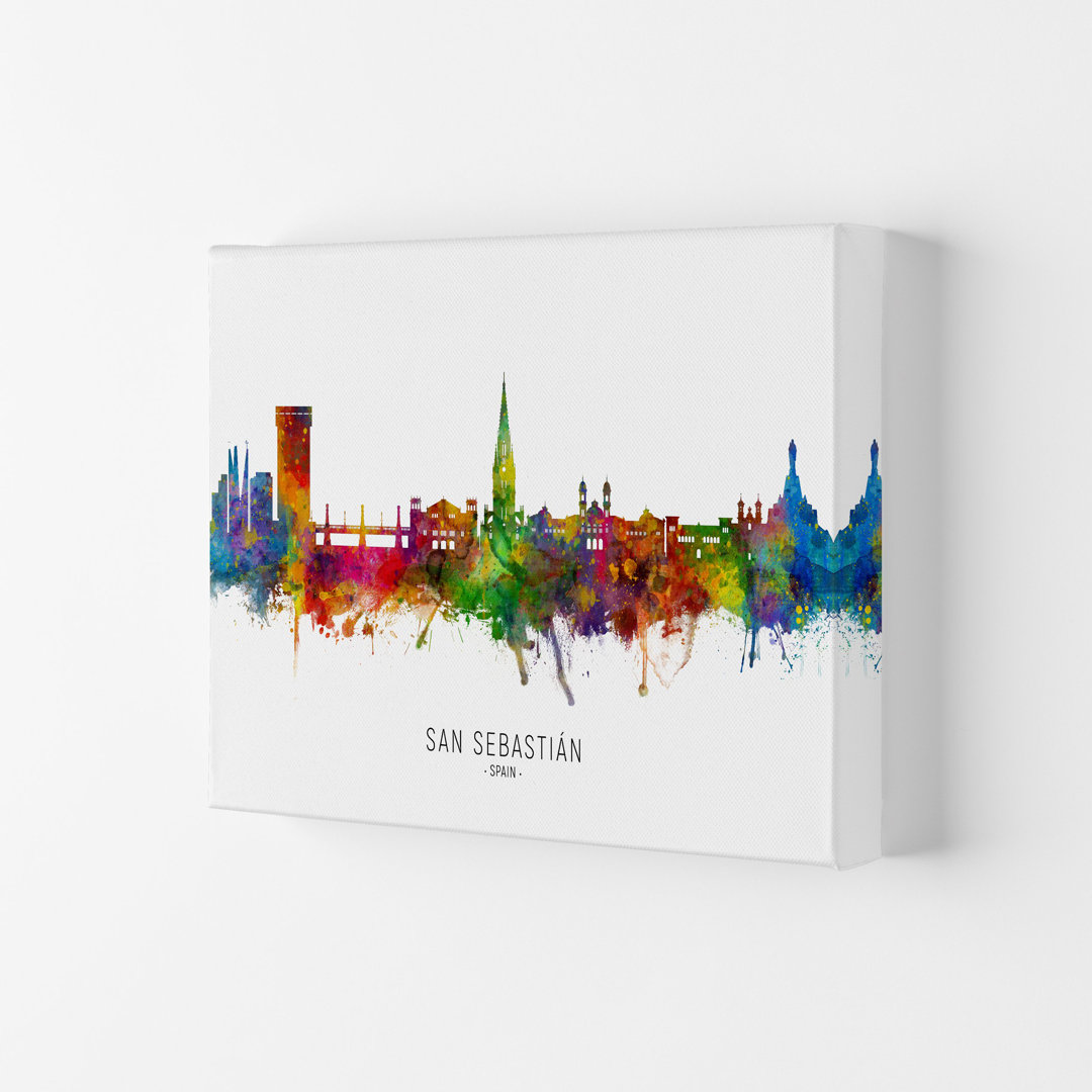 San Sebastian Spain Skyline by Michael Tompsett - Print