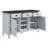 Lanton 56"L Rectangular 3-Drawer Server with Marble Top in Antique White