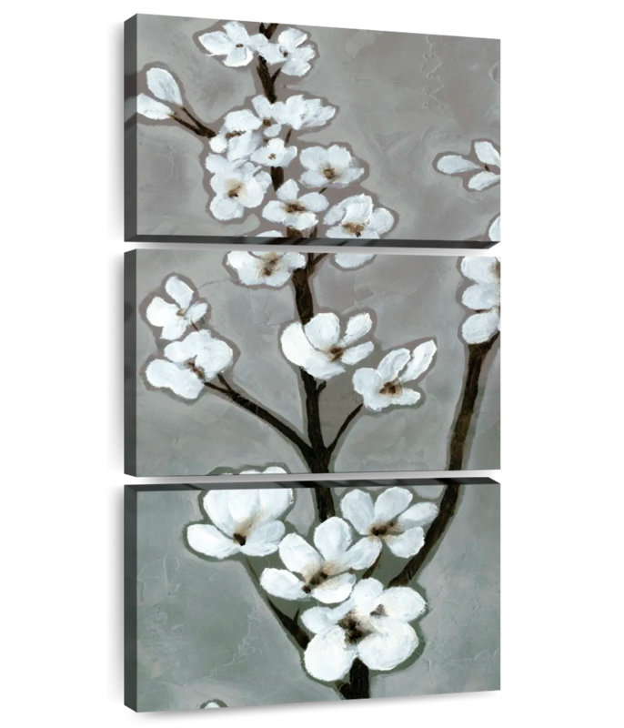 White Blossoms I, 27" H x 12" W