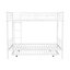 Lit double superposé au dessus d'un lit double avec gigogne, blanc-1663509897-1663509898