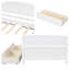 Lit de jour simple en bois massif avec tiroirs de rangement - Canapé-lit à double usage pour le salon ou la chambre d'amis, aucun sommier requis